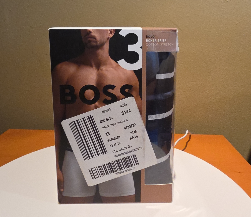 Boss Men's Boxer Briefs - White and Blue